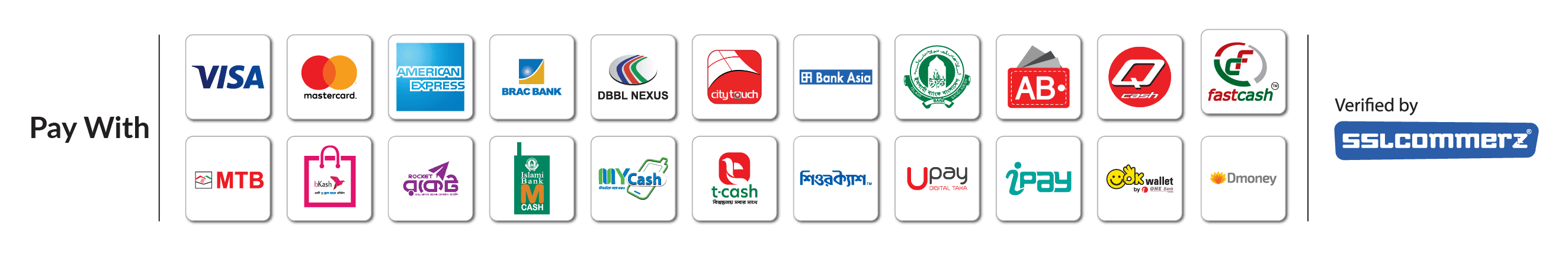 Secure Payment Methods by SSLCOMMERZ